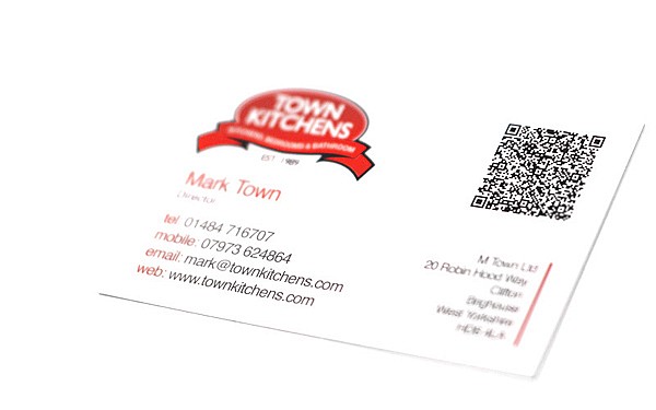 Business Card with QR Barcode