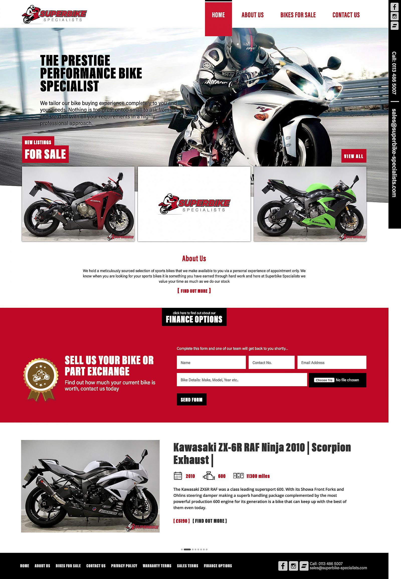 superbike responsive website