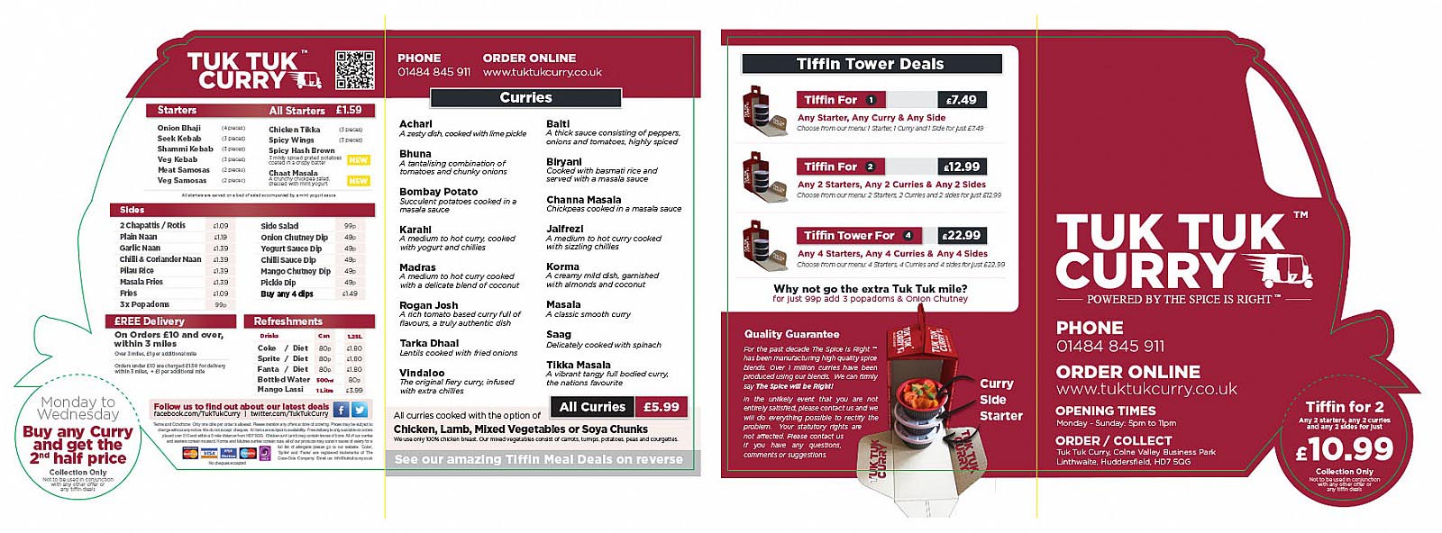 Tuk Tuk Curry - Die-cut Menu